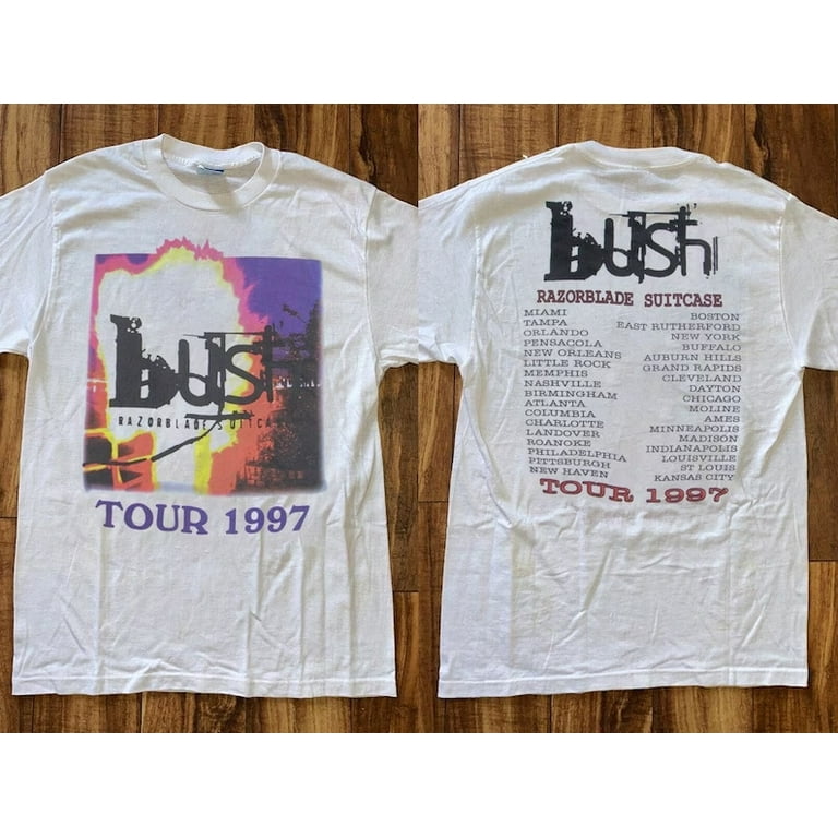 vintage bush band razorblade suitcase tour 1997 t shirt gift fans music s 3xl Walmart