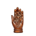thumbnail image 1 of vintage chinese wooden carving Wuzhi Mountain monkey Meditate understand decor, 1 of 4