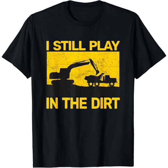 vintage construction equipment heavy work funny for men T-Shirt
