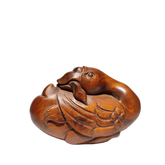 vintage crane statue sculpture home decoration wood carving wooden carved gift