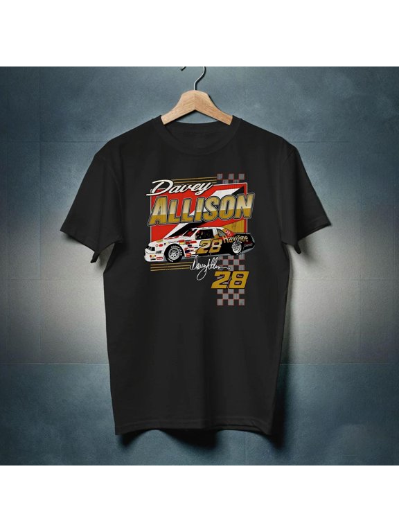 vintage davey allison 1987 black t-shirt, gift shirt-TH37883