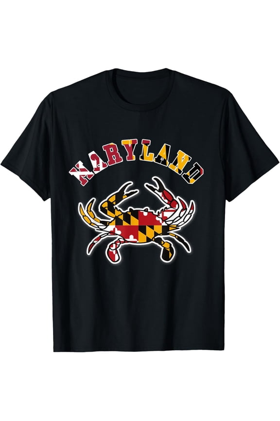 vintage maryland, Maryland State Flag Classy Blue Crab Tee T-Shirt