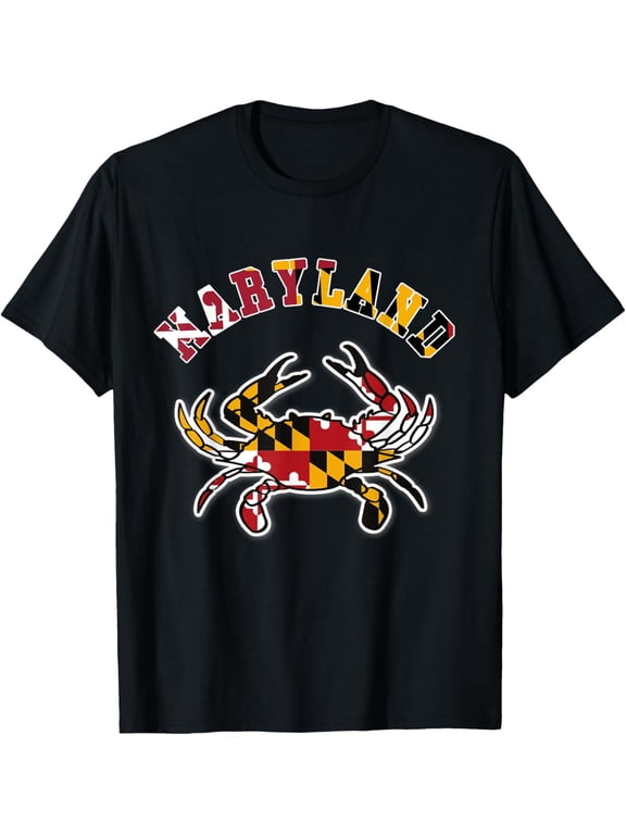 vintage maryland, Maryland State Flag Classy Blue Crab Tee T-Shirt