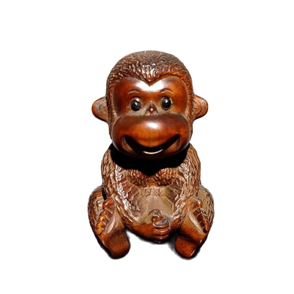 vintage monkey statue gorilla figurine wooden sculptures home decor wood carving gift souvenir