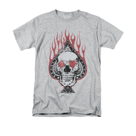 vintage skull spade design adult t-shirt tee