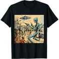 thumbnail image 1 of vintage ufo alien comics style sci-fi art print T-Shirt, 1 of 5