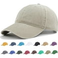 thumbnail image 1 of vintage washed cotton plain baseball caps adjustable unstructured soft blank casual dad ball hats for men women, 1 of 4