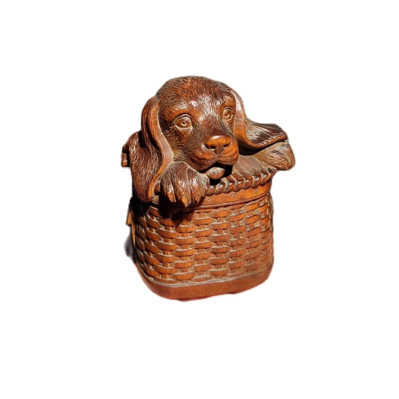 vintage wood carved home decor wooden sculptures Foo Dog statue gift small mini