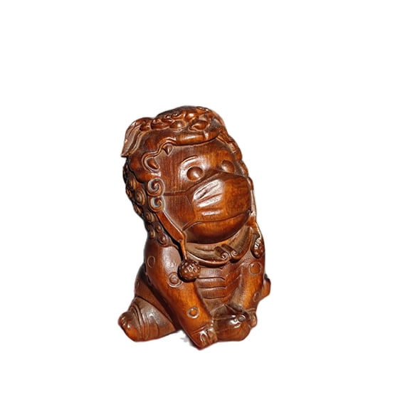 vintage wood carving mini home decor wooden Boxwood monkey statue car decoration desk Study souvenir amusing
