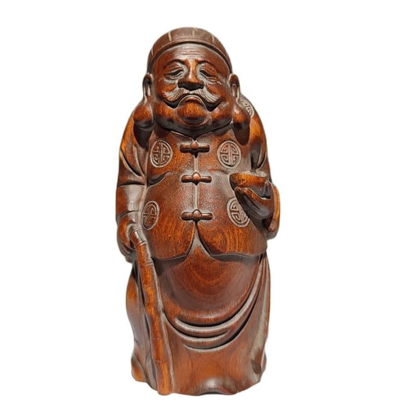 vintage wood wooden carved carving figure statue folk art chinese sculpture gift