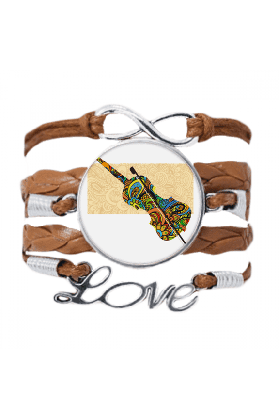 violin rock music festival poster bracelet love chain ornament wristband