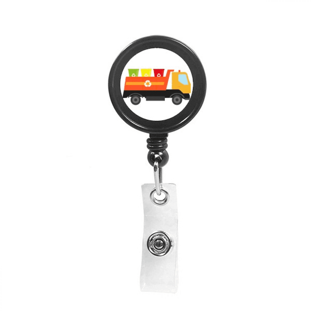 virescence af garbage truck Retractable Keychain Badge Holder ID Badge