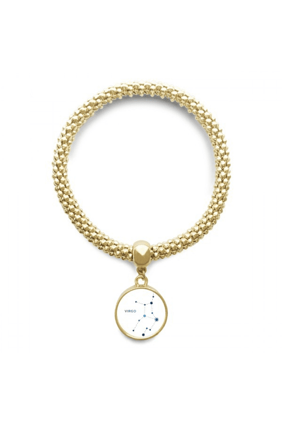 virgo constellation sign zodiac en bracelet round pendant jewelry chain
