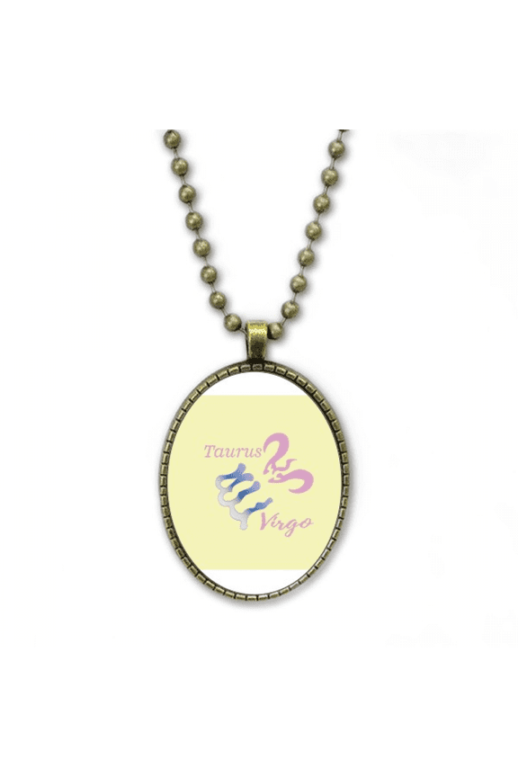 virgo taurus constellation necklace vintage chain bead pendant jewelry collection