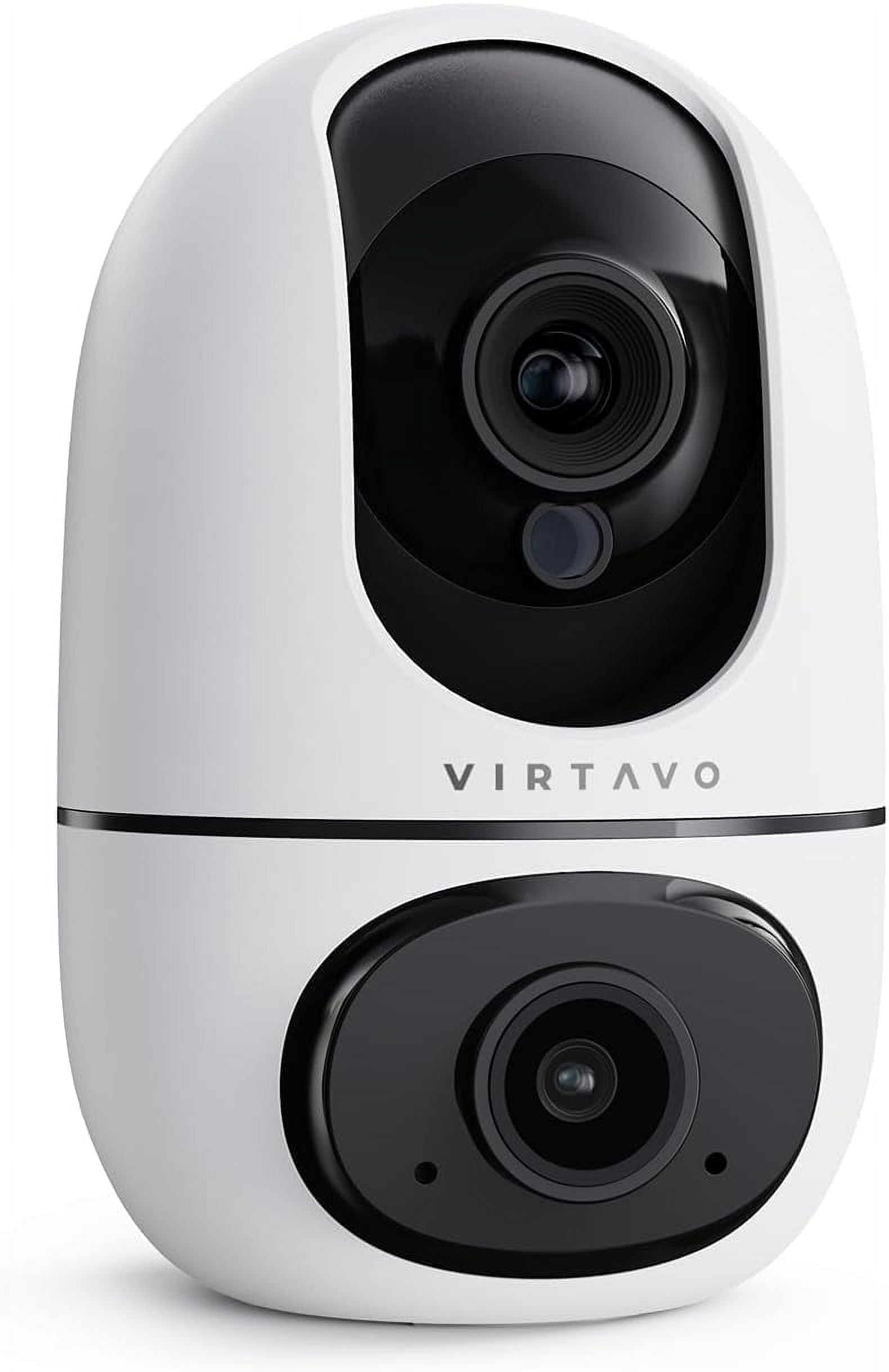 Virtavo XD1 Wireless Indoor Home Security Camera, Baby Monitor & Pet Cam with 360 Ptz, Motion Tracking, Recording, Night Vision, 2-Way Audio, Safety Alerts