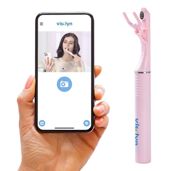 visclyn Smart Dental Floss with 1 Smart Handle, 1 Regular Handle and 30 Disposable Flosses (Pink)