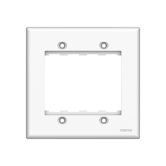 vision technologies tcus surr2g techconnect us 2 - gang faceplate surround