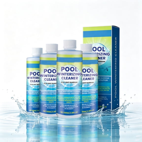 viswild Ultra Concentrated Pool Clarifier & Winterizing Cleaner, Fast Acting Water Treatment for Cloudy Pool Water, Safe for Inground & Above Ground Pools, 4 Pack (3.38 fl oz Each)