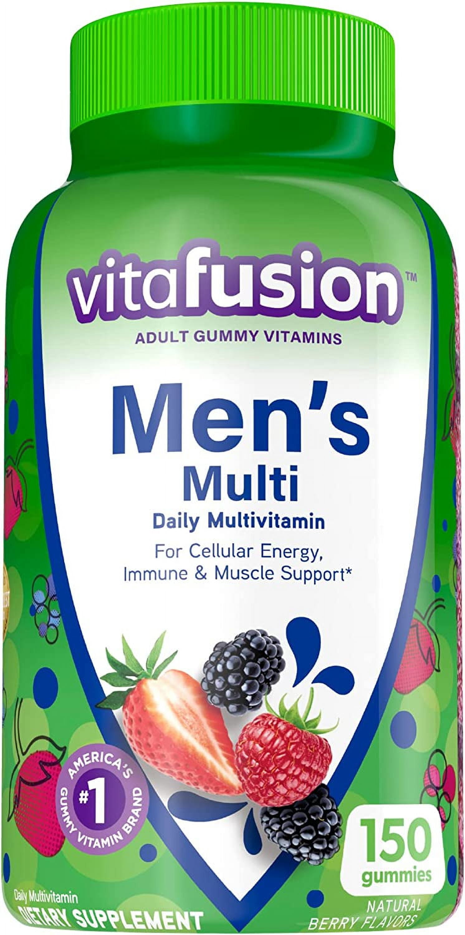 vitafusion Adult Gummy Vitamins for Men, Berry Flavored Daily