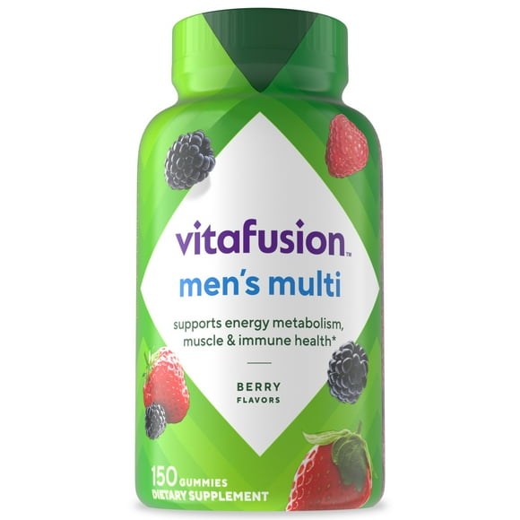 vitafusion Adult Multivitamin Gummies for Men's Health, Berry Flavored Daily Supplement, 150 Count