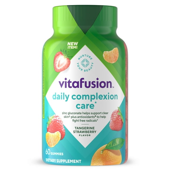 vitafusion Daily Complexion Care (1), Tangerine Strawberry Flavor, 60 Count