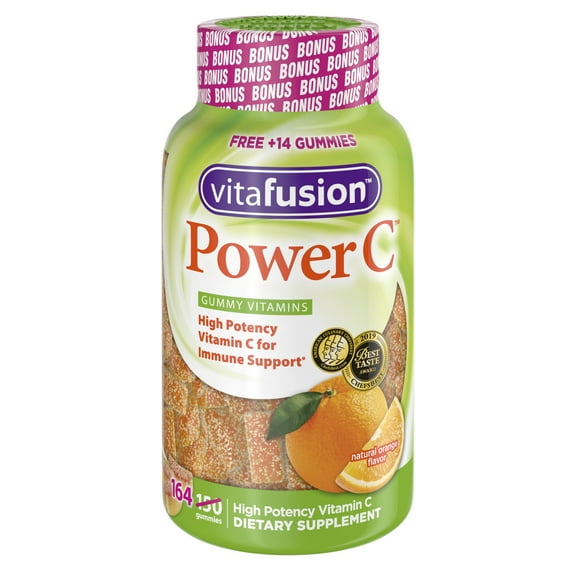 vitafusion Power C Vitamin C Gummies for Immune Support, Orange Flavor, 164 Count
