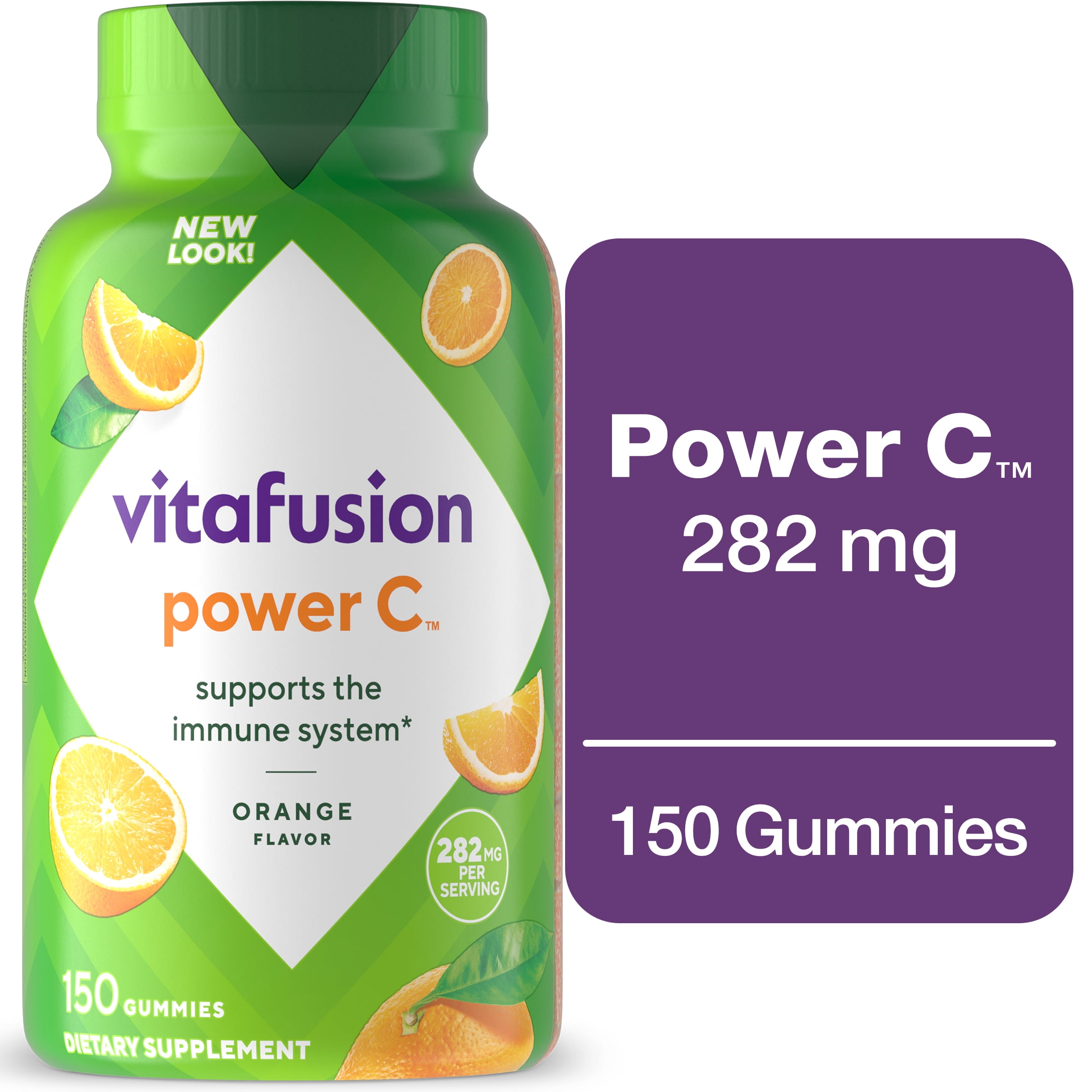 vitafusion Power C Vitamin C Gummies for Immune Support, Orange Flavored, 150 Count