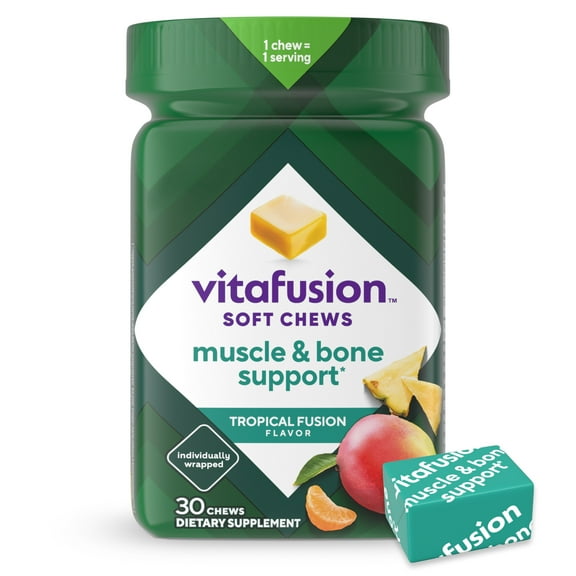 vitafusion Soft Chews Muscle & Bone Support(1), Tropical Fusion, 30 Chews