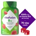 thumbnail interactive-video image 1 of vitafusion Vitamin B12 Gummy Vitamins, 1,000 mcg, Raspberry Flavored, 140 Count, 1 of 15