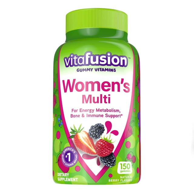 vitafusion Womens Multivitamin Gummies, Daily Vitamins for Women, Berry Flavored, 150 Count