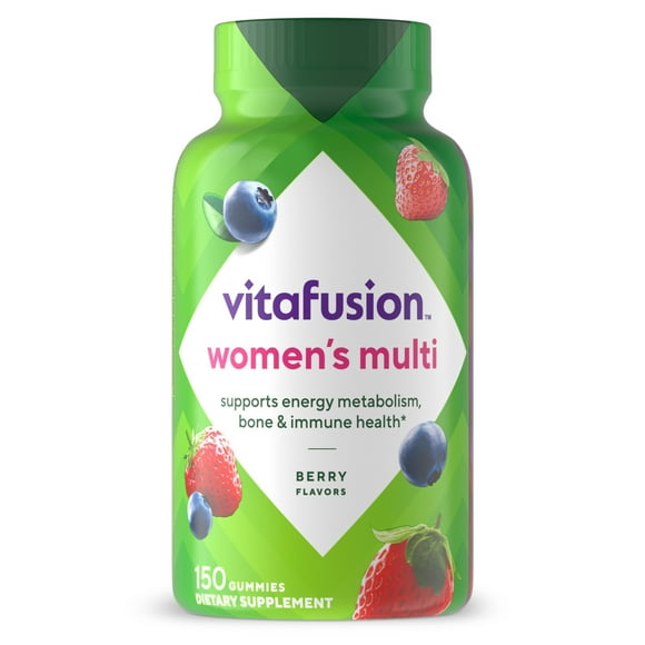 vitafusion Womens Multivitamin Gummies, Daily Vitamins for Women, Berry Flavored, 150 Count
