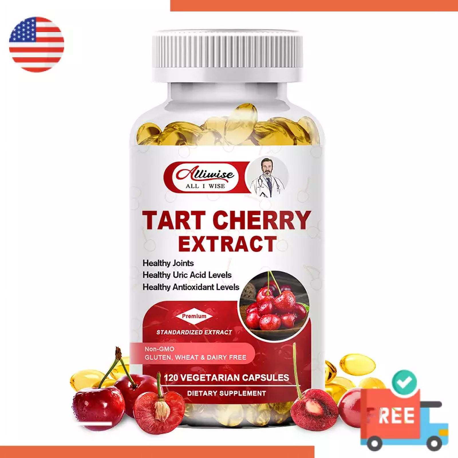 vitagen Tart Cherry Extract Capsules Supplement Support Healthy Joints