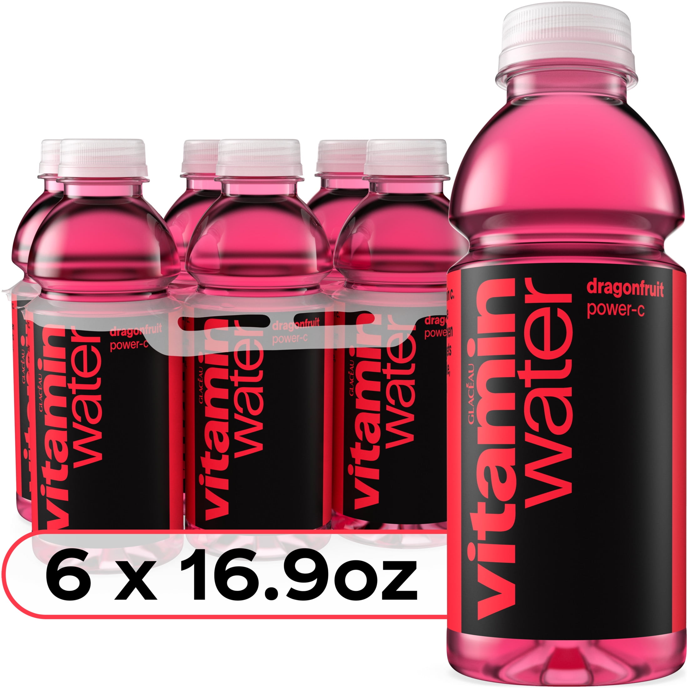 vitaminwater Power-C Dragonfruit Flavored Water Beverage, 16.9 fl oz, 6 Pack Bottles