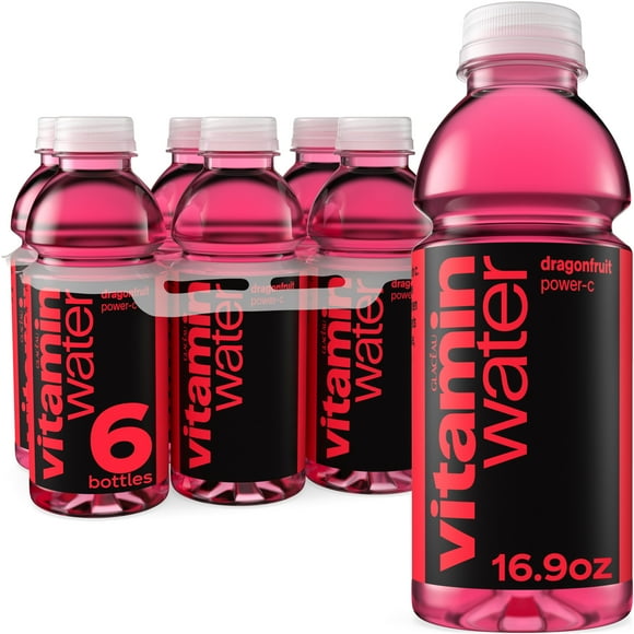 vitaminwater Power-C Dragonfruit Flavored Water Beverage, 16.9 fl oz, 6 Pack Bottles