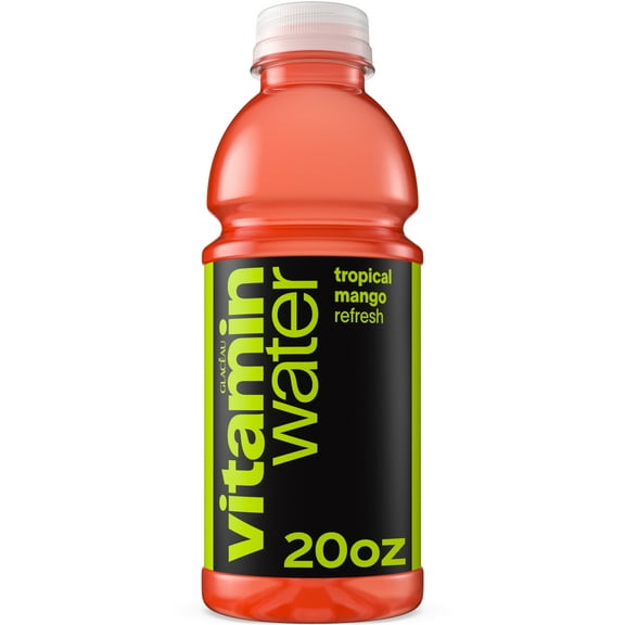 vitaminwater Refresh Tropical Mango Flavored Water Beverage, 20 fl oz Bottle