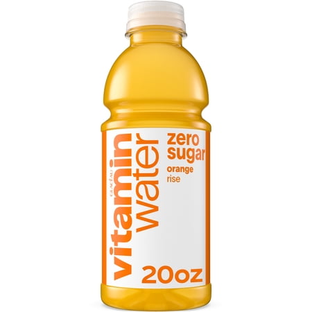 vitaminwater Rise Zero Sugar Orange Flavored Water Beverage Bottle, 20 fl oz