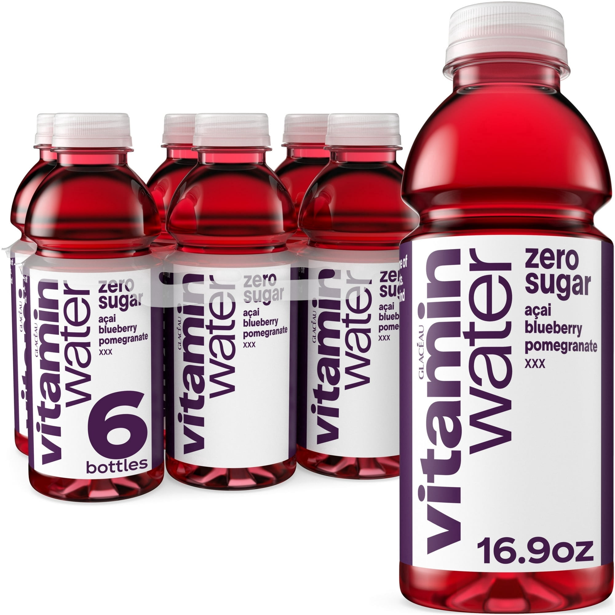 vitaminwater XXX Acai-Blueberry-Pomegranate Flavored Water Beverage, 16.9 fl oz, 6 Pack Bottles