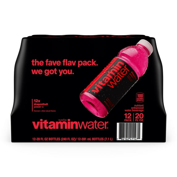 vitaminwater power-c, dragonfruit Bottles, 20 fl oz, 12 Pack