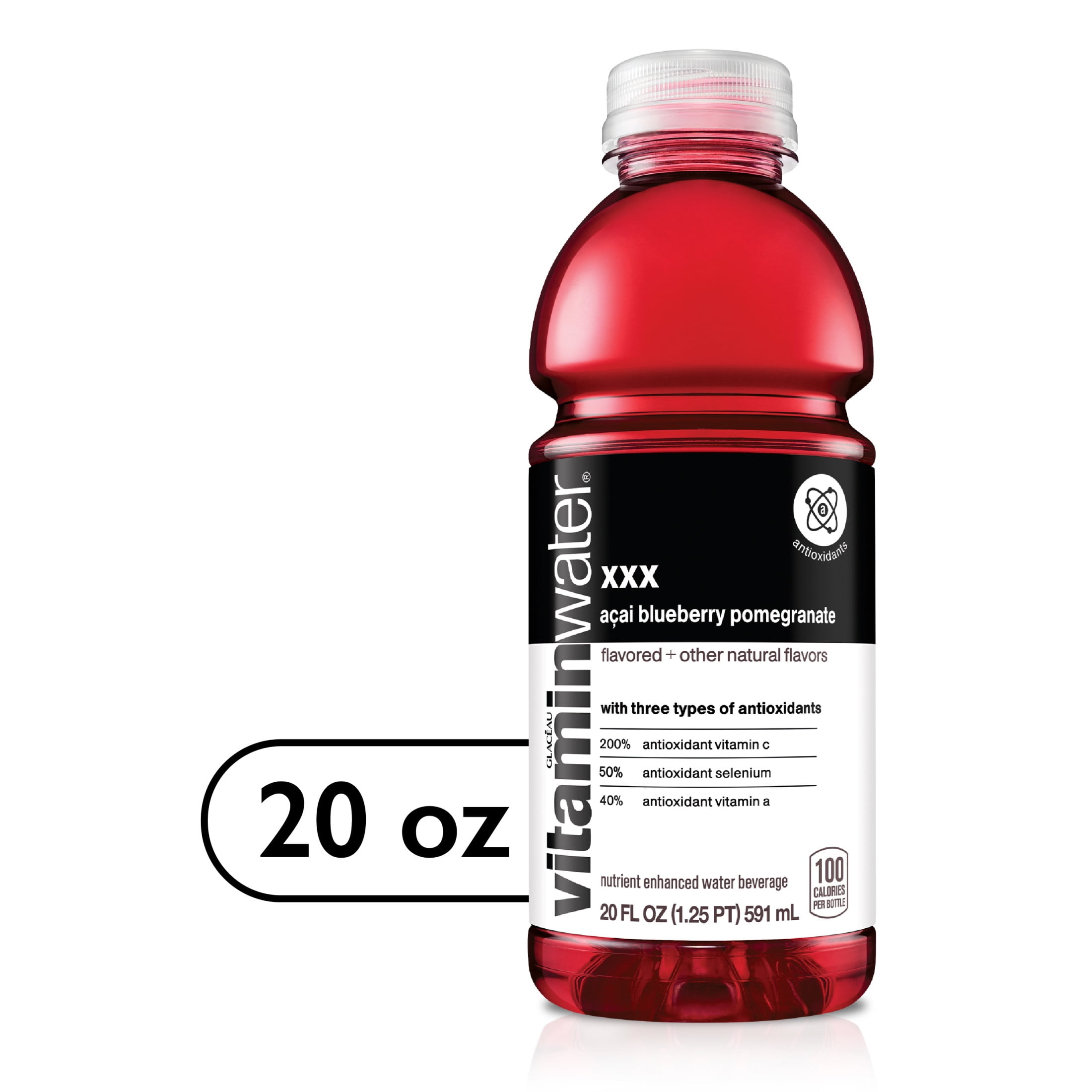 vitaminwater Zero Electrolyte Enhanced Water, XXX Acai Blueberry  Pomegranate, 20 oz (Pack of 12) - Walmart.com