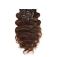 thumbnail image 1 of ViviaBella hair Virgin Hair Clip in Human Hair Extensions Brazilian human hair Body Wave clip in extensions Double Weft 120g 7 Pcs/lot with 16 Clips for Girls Beauty, 1 of 4