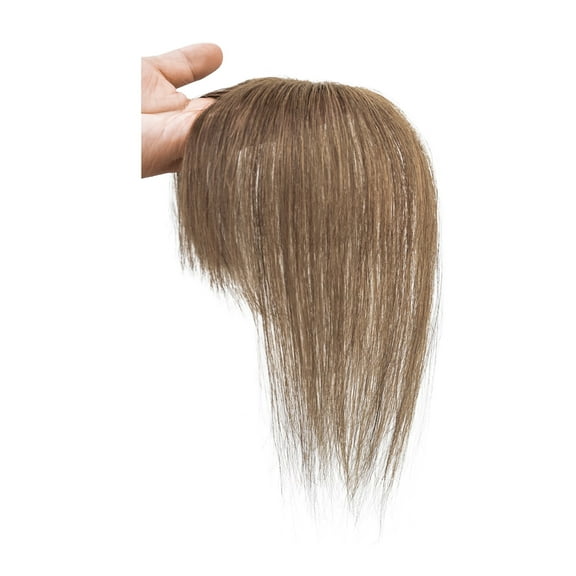 viviaBella Clip in Bangs Real Human Hair with high cranial top for volume Light and airy French bangs for women Clip On Air Bangs for Daily Wear (8#Ash Brown, 3D French Bangs 1.57"X2.36")