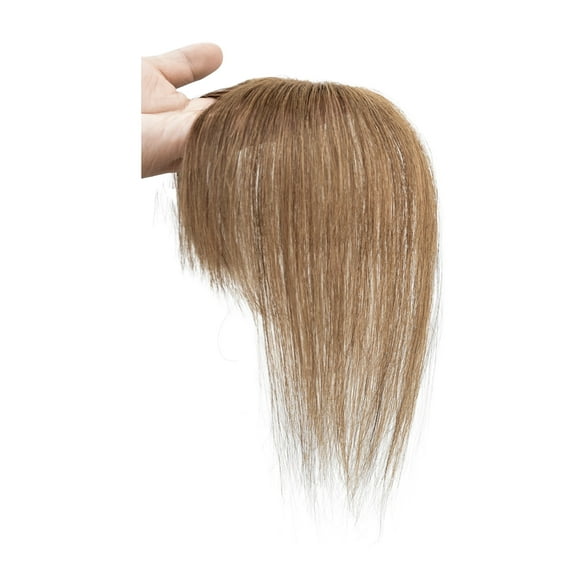 viviaBella Clip in Bangs Real Human Hair with high cranial top for volume Light and airy French bangs for women Clip On Air Bangs for Daily Wear (Light Brown, 3D French Bangs 1.57"X2.36")