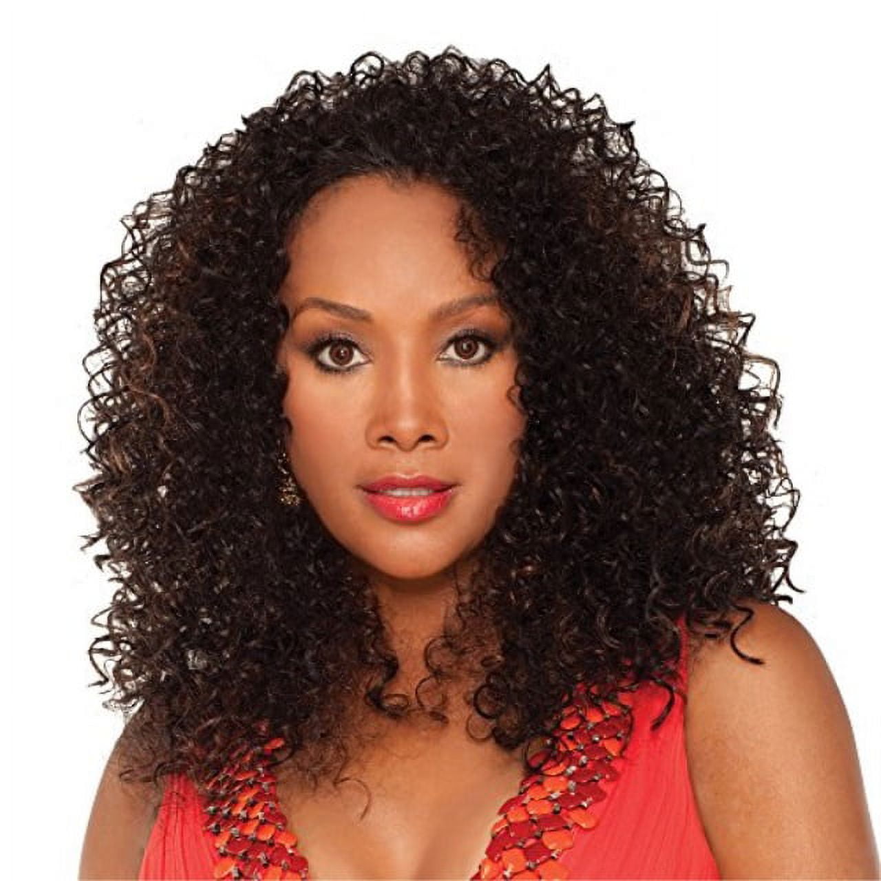 vivica a. fox hw-kara-v synthetic fiber, 3/4 half wig in color 1b