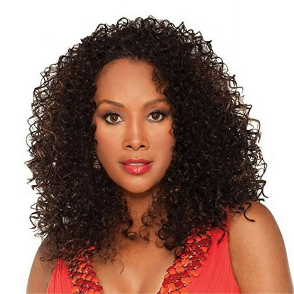 vivica a. fox hw-kara-v synthetic fiber, 3/4 half wig in color 1b