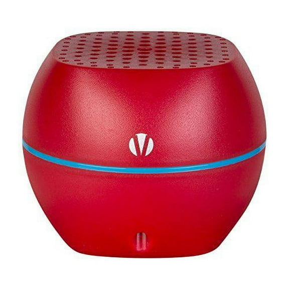 vivitar wireless bluetooth speaker with speakerphone (red)