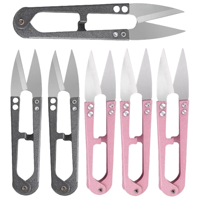 Threadin Sewing viviyoo U-Shaped Thread Snips, Stainless Steel Sewing Scissors, 6 Pack ...