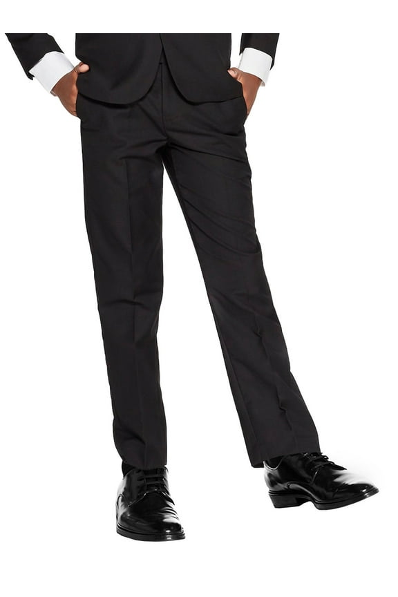 Boys Kids Juniors Slim Fit Flat Front Dress Pants Slacks Trousers (16)