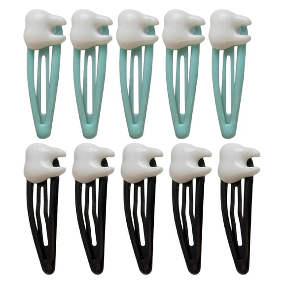 vlrwzc 10 Pcs Cute Tooth Hair Clips Cartoon Hairpin Hair Barrettes Hair Pins Snap Barrettes Hair Accessories for Woman