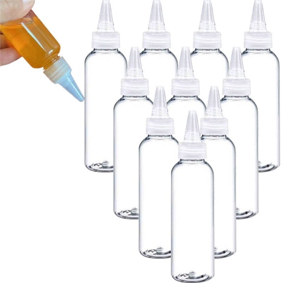 lrwzc 10PCS Small Condiment Dispensers Squeeze Bottles With Cap Food Grade Glue Bottle