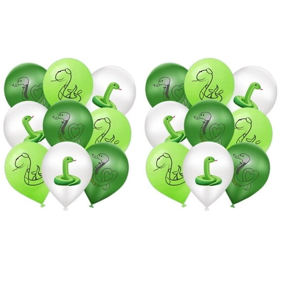 vlrwzc 18 Pcs 12 Inches Snake Latex Balloons Green Snake Balloons Animal Latex Balloons for Snake Themed Party Decorations Supplies
